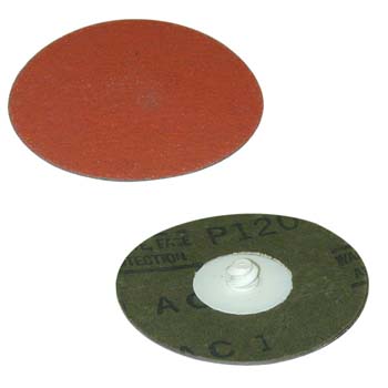 Disco roloc™ abrasivo con soporte de fibra y mineral óxido de aluminio y lubricante incorporado