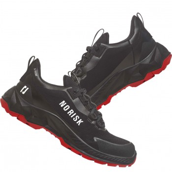 Zapatos de protección no risk mod. x-treme low black and red ref. 1557.10 s3l hi ci fo sr