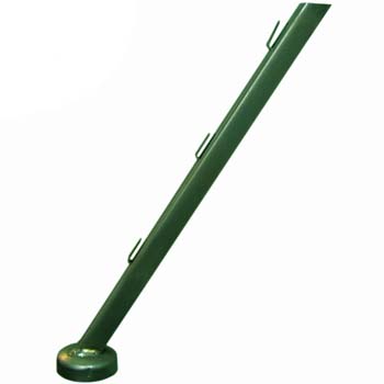 Tapón con soporte pintado verde para alambre espino