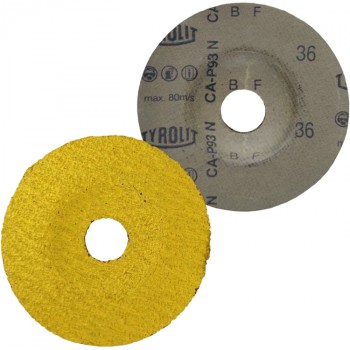 Disco abrasivo con soporte de fibras naturales y corindón cerámico ref. ca-p93 n