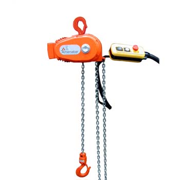 Polipasto eléctrico trifásico de gancho con 3 metros de cadena