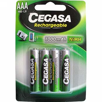 Acumuladores cegasa rechargeable nimh del tipo aaa (hr03)