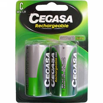 Acumuladores cegasa rechargeable nimh del tipo c (hr14)