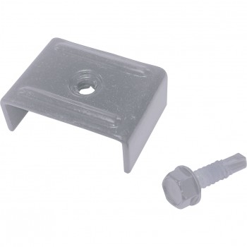 Soporte u galvanizado 60x60 con tornillo autotaladrante