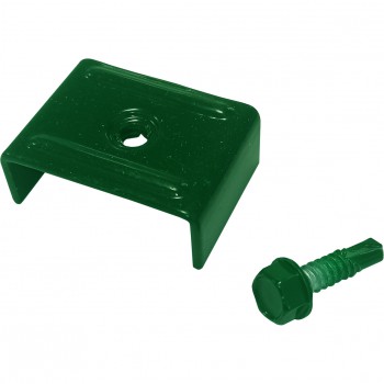Soporte u verde 60x60 con tornillo autotaladrante