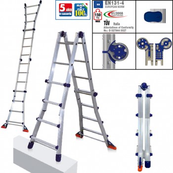 Escalera telescópica multiusos brikoblu mod. bb-a