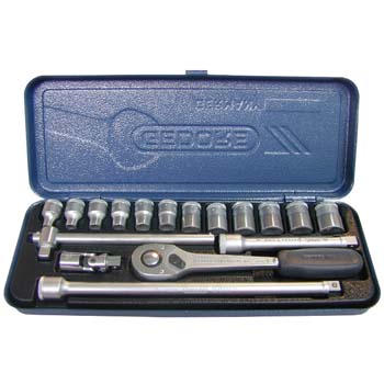 Juego de llaves de vaso con cuadrado de 3/8