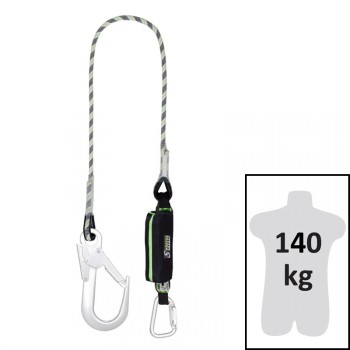 Eslinga de cuerda trenzada con absorbedor de energía y conectores de aluminio, lg. 2 m mod. curiosity-s ref. fa3052220