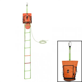 Escalera de rescate en cinta, lg. 6 m, con sistema de aseguramiento mod. eva'lad 2 ref. fa7002906r