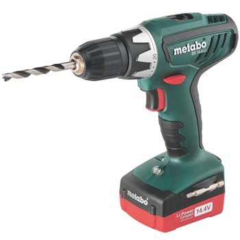 Taladradora atornilladora de batería de 14,4 voltios metabo mod. bs 14.4 li