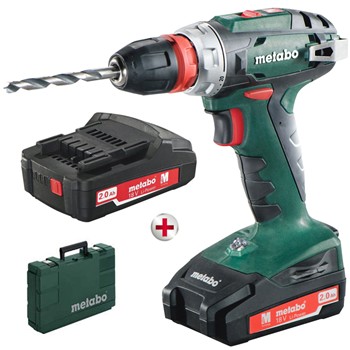 Taladradora atornilladora de batería de 18 voltios metabo mod. bs 18 quick
