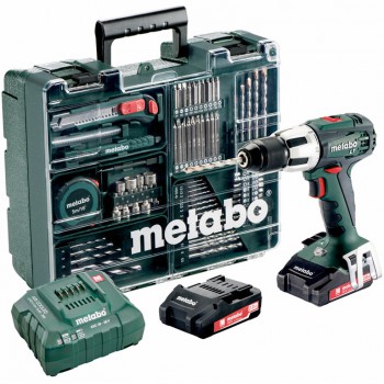 Taladradora de percusión de batería metabo mod. sb 18 lt set