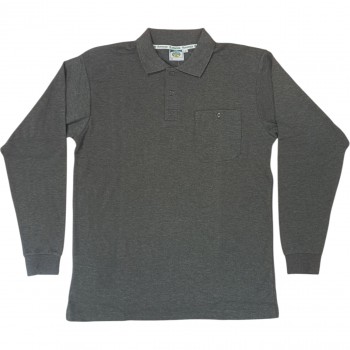Polo de manga larga mod. 3010 gris medio