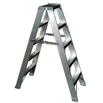 Escalera de aluminio de doble peldaño