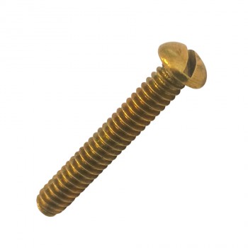 Tornillo din-86 de cabeza abombada ranurada, de latón y rosca whitworth