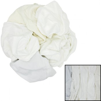 Paquete de 5 kg de trapos blancos 1ª (60% algodón)